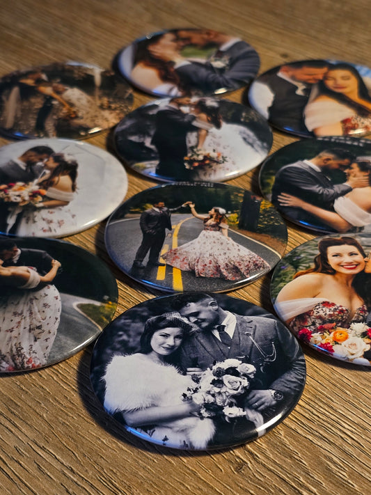 2.25" Round Custom Photo Magnets (Set of 6)